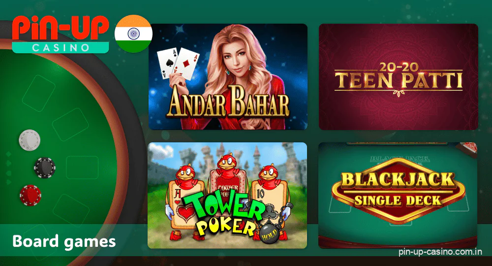 Table games at Pin Up Casino in India