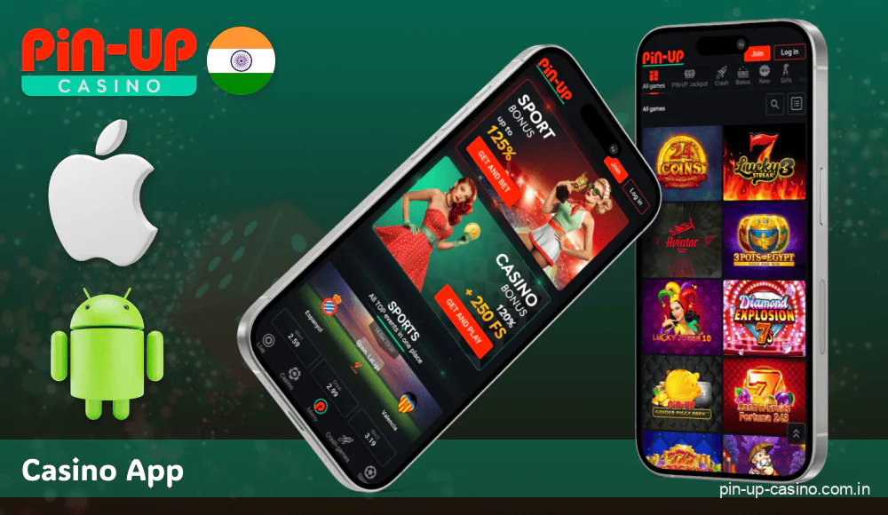 Pin Up casino app for Android and iOS devices